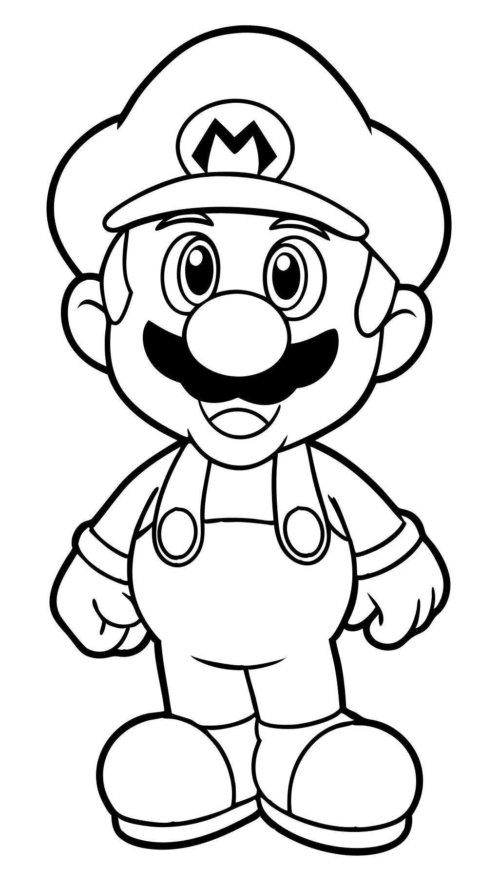 mario color pages free